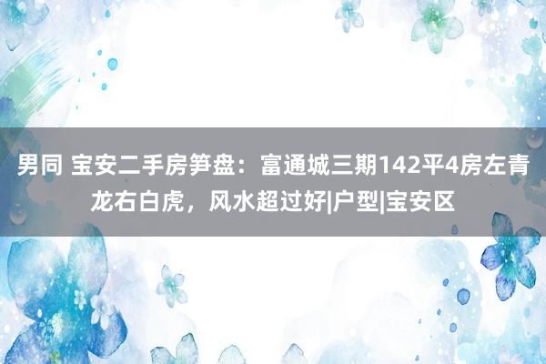 男同 宝安二手房笋盘：富通城三期142平4房左青龙右白虎，风水超过好|户型|宝安区