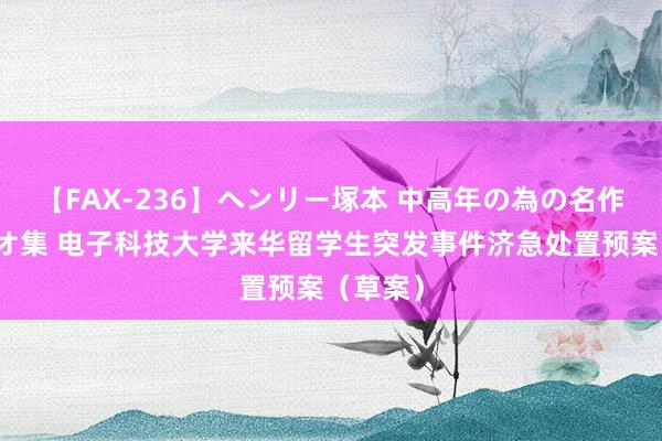 【FAX-236】ヘンリー塚本 中高年の為の名作裏ビデオ集 电子科技大学来华留学生突发事件济急处置预案（草案）