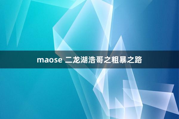 maose 二龙湖浩哥之粗暴之路